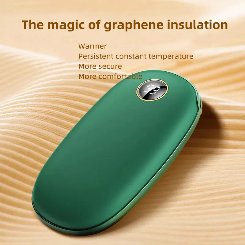 10000mAh USB Rechargeable Winter portable Hand Warmer Mobile Power Handheld Warmer Heater Outdoor Traveling Hiking Power Bank Oasis Select