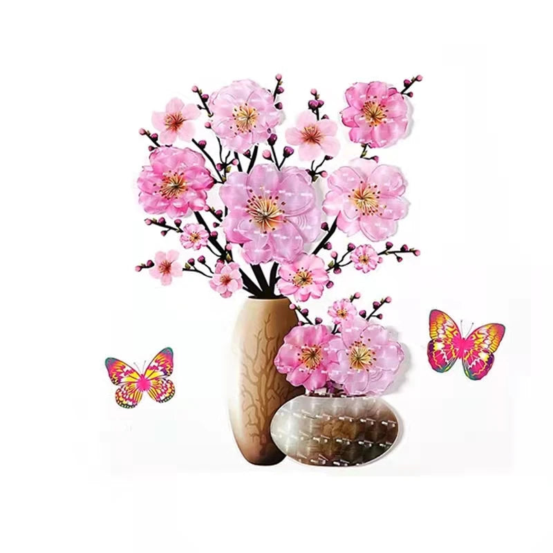 3D Simulation Vase Bedroom Room Wall Three-Dimensional Gilding Decorative Wall Stickers Oasis Select