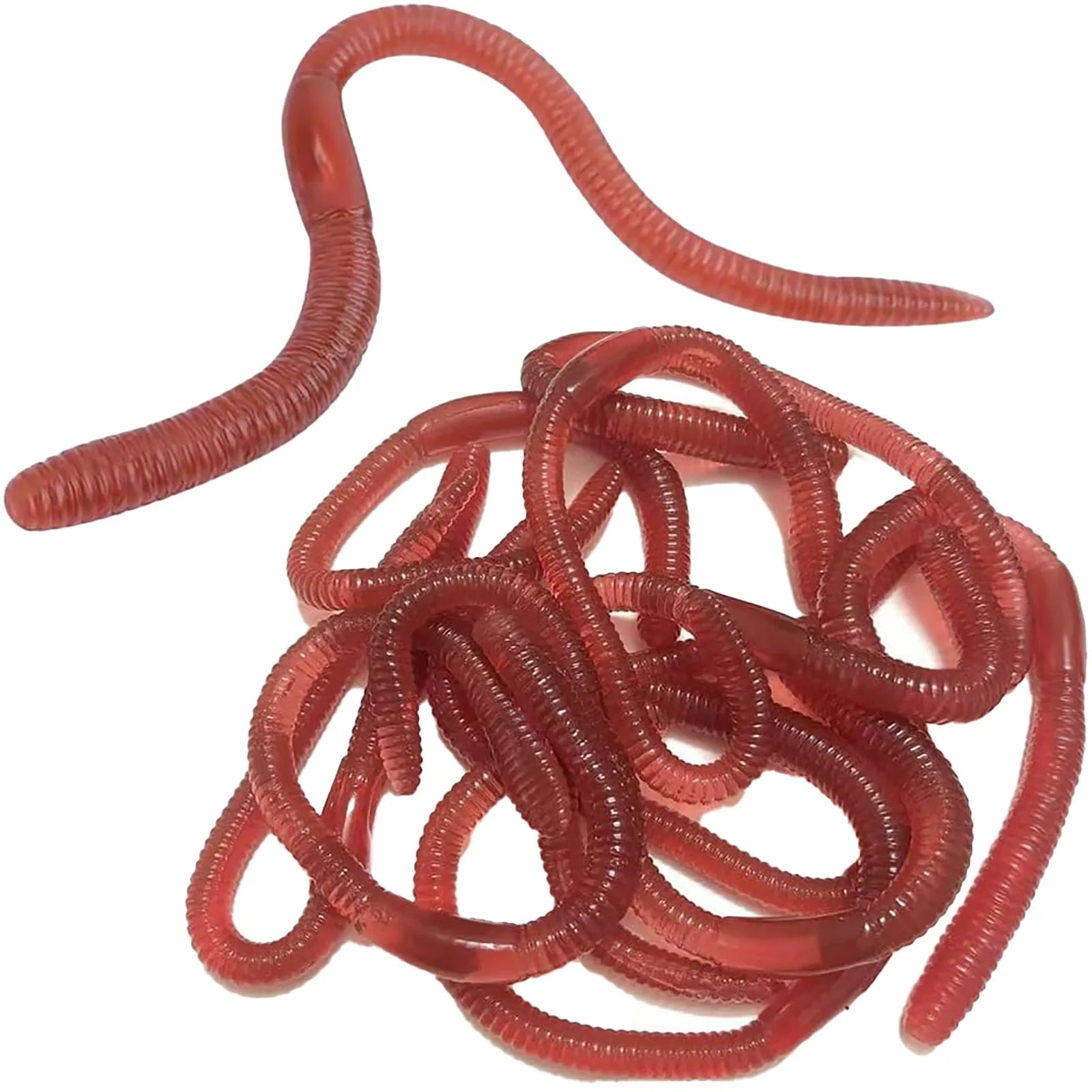 1bag/10pcs Predator Soft Lures Sea Fishing 18cm Silicone Earthworm Worm Wobbler Fake Baits Carp Trout Bass Fishing Oasis Select 10pc One Size