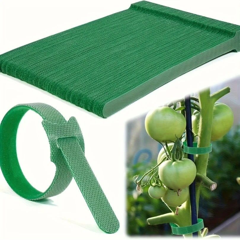 100Pcs Reusable 6 Inch Adjustable Nylon Plant Ties Non-Slip Hook and Loop Fasteners Garden Tape for Climbing Plants Support Oasis Select 100pcs