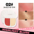 Handaiyan 2-in-1 Blush & Highlighter Palette | Natural Glow