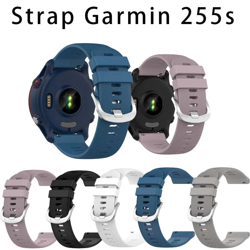 18mm Silicone Band for Garmin Forerunner 255S 265S | Quick Release Silicone Watch Band Oasis Select