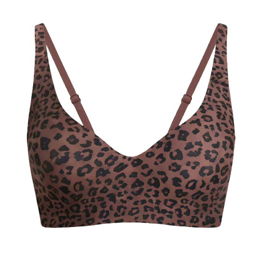 Women Seamless Bra One-Piece Underwear Wire-Free Gather Anti-Sagging Bralette Invisible Underwear Soft and Comfortable Underwear Oasis Select Leopard Print 1XL
