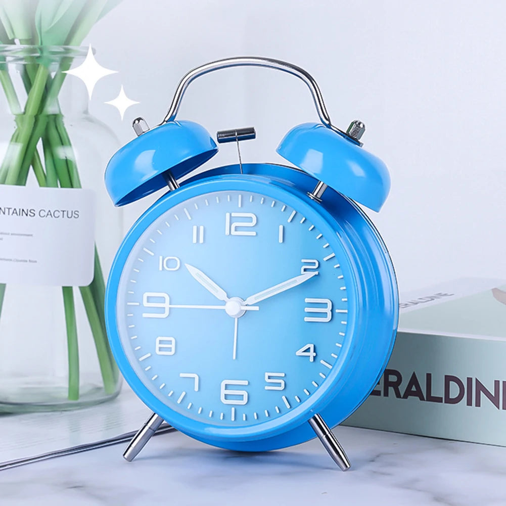4-Inch Mini Silent Analog Alarm Clock | Bedside & Dorm