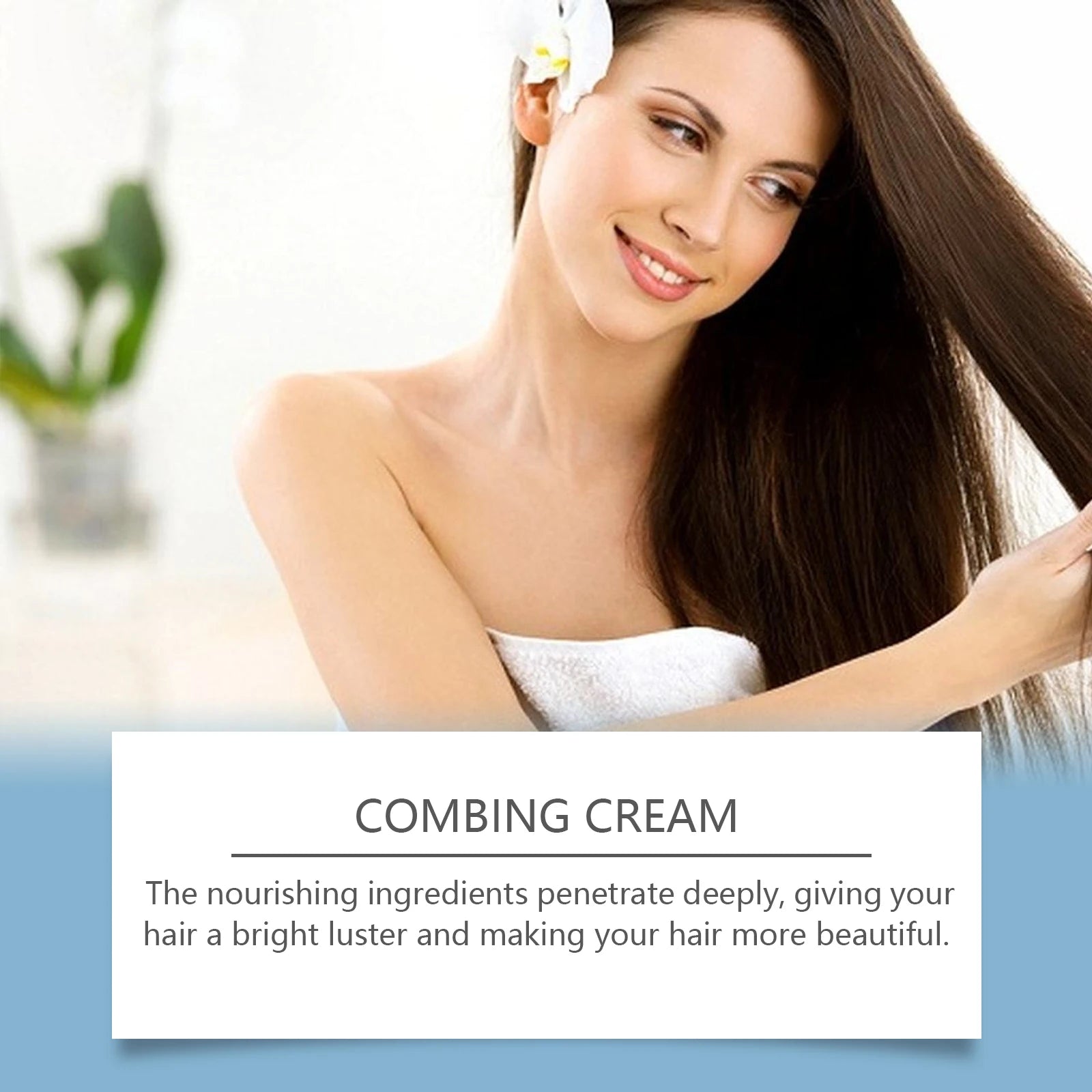 Combing Cream Conditioner for Curly Frizzy Hair Repair Restore Damaged Hair Strengthen Roots Nourish Wash-Free Conditioner Oasis Select
