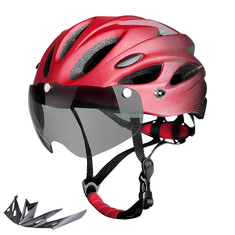 Bike Helmet with LED Tail Light Adult Cycling Helmet Fit 58-62cm Lightweight Breathable Colorful Bicycle Helmets Accessories Oasis Select