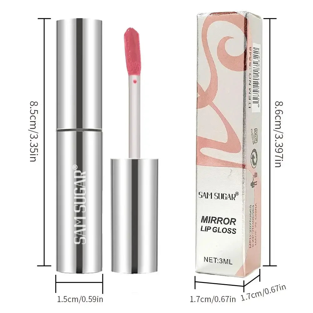 SAM SUGAR Mirror Lip Gloss – Waterproof Long-Lasting Raspberry