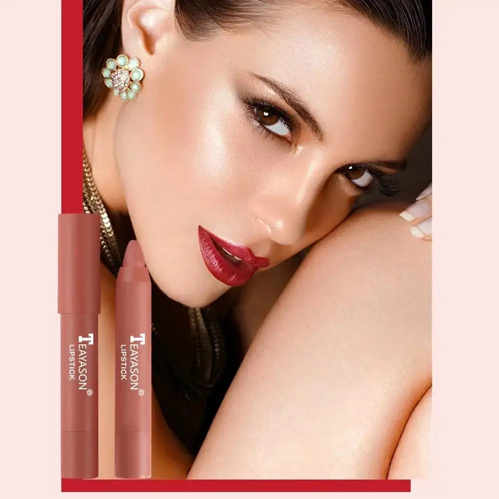 TEAYASON Velvet Matte Lip Crayon – Long-Lasting High Pigment