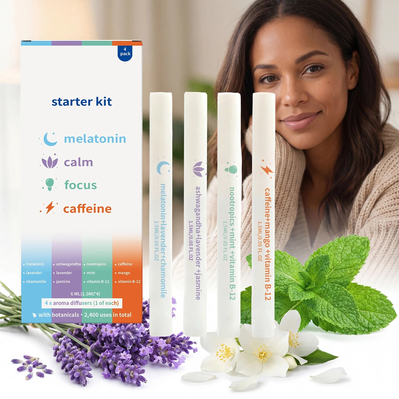 Herbal Nasal Care Stick Set Natural Essential Oil Formula Portable Daily Refreshing Moisturizing Soothing Comfort Travel Oasis Select