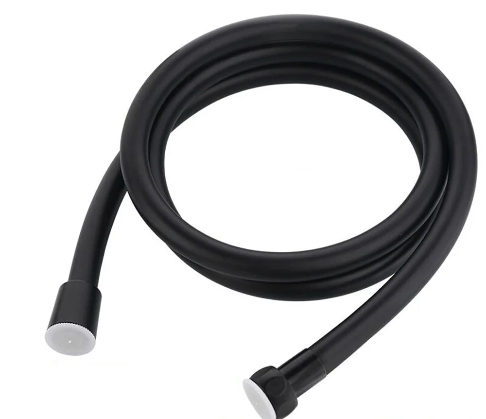 1.5/2/3M Black PVC Flexible Shower Hose Long Bathroom Shower Water Hose Extension Plumbing Pipe Pulling Tube Bath Accessories Oasis Select