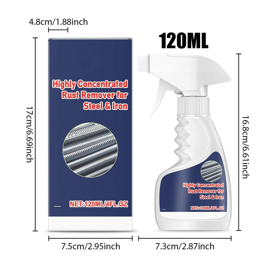 120ml Metal Rust Remover Multi-purpose Rust Remover Rust Inhibitor Derusting Spray Powerful Metal Rust Remover Car Maintenance Oasis Select