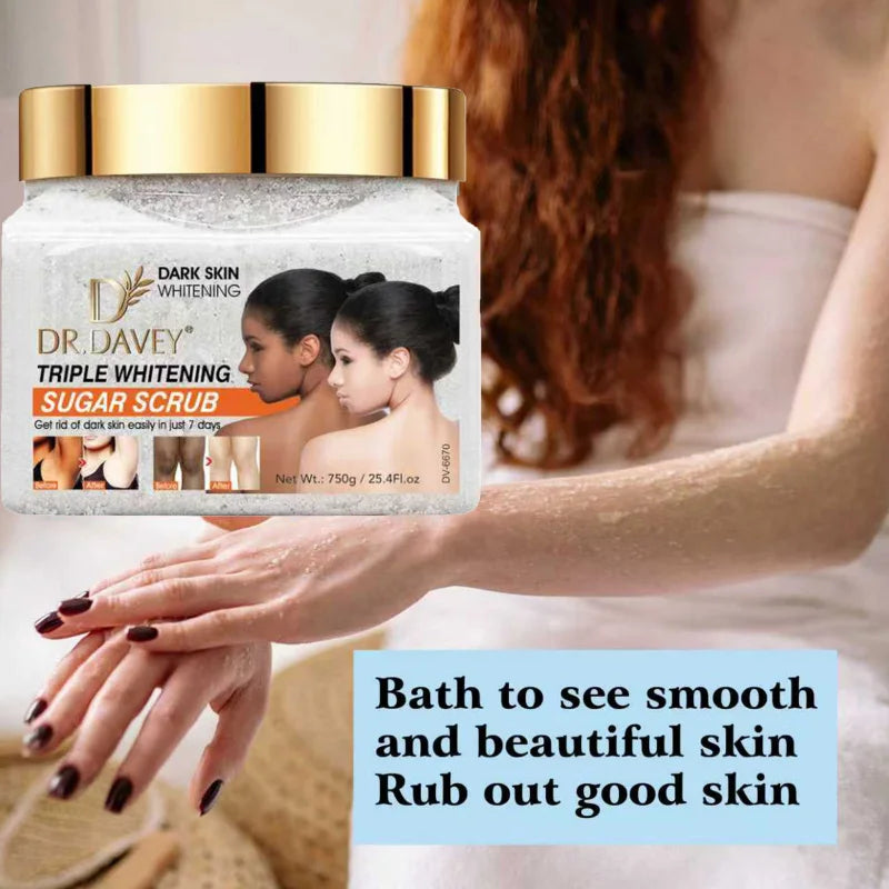 DR.DAVEY Triple Whitening Sugar Scrub – Family Body Scrub