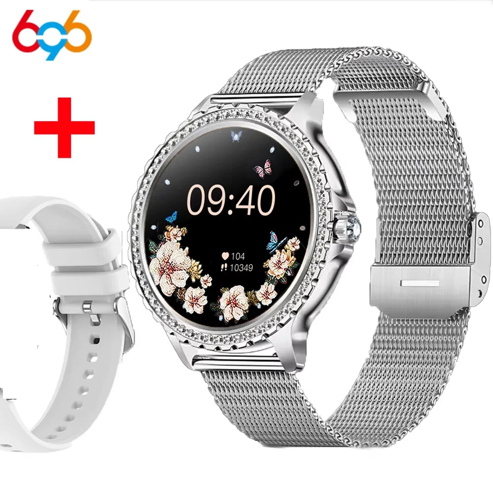 Blue Tooth Call Woman Smart Watches Lady Sports Fitness Bracelet Waterproof Body Temperature Smartwatch For Android IOS Oasis Select SVSVM