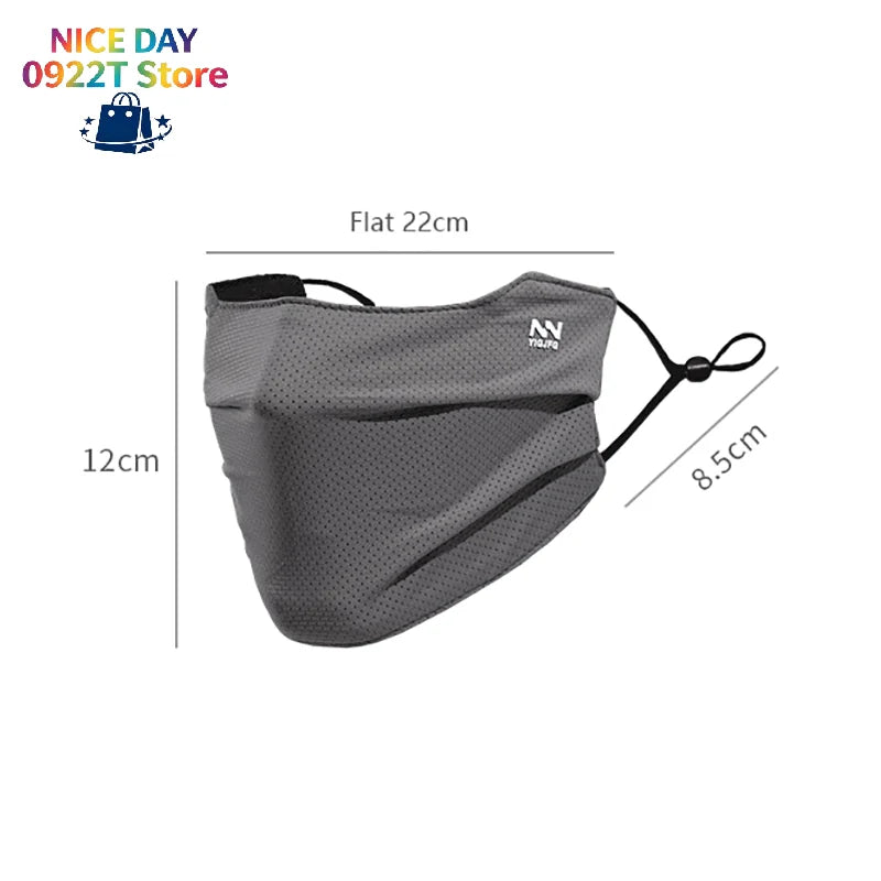 Sun Protection Face Mask For Men Reusable Breathable UV Face Shield Solid Color Washable Face Mask Summer Cycling Face Mask@#X Oasis Select