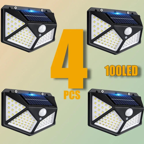 100LED Solar Wall Light PIR Motion Sensor – IP65 Outdoor 270° Solar Wall Light Oasis Select