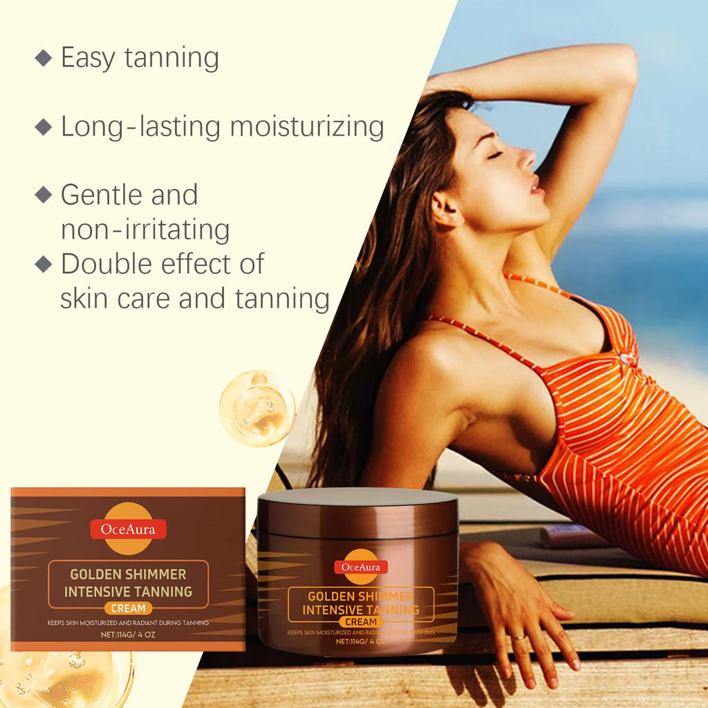 Tanning Accelerator Gel Natural Lasting Self Solarium Sunless Tanner Body Face Glow Bronzer Nourishing Intensive Tanning Cream Oasis Select