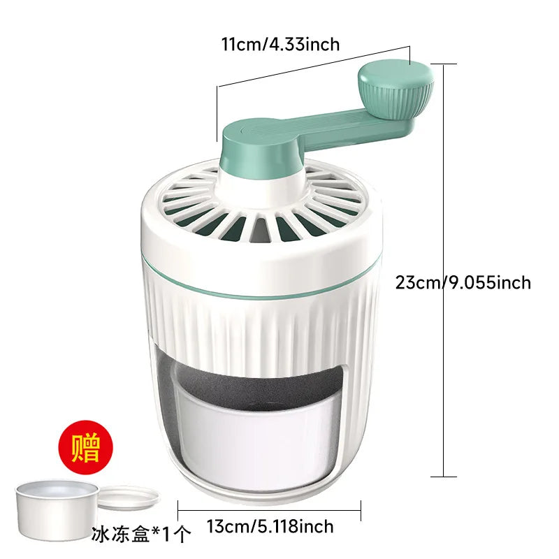 Household Small Manual Hail Ice Machine Hand Ice Breaker Summer Slushy Breaker Ice Maker Oasis Select green
