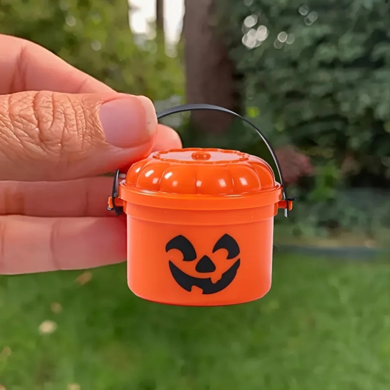 12-piece Halloween mini plastic gift set, various pumpkin face storage containers, "Trick or Treat", home decoration Oasis Select