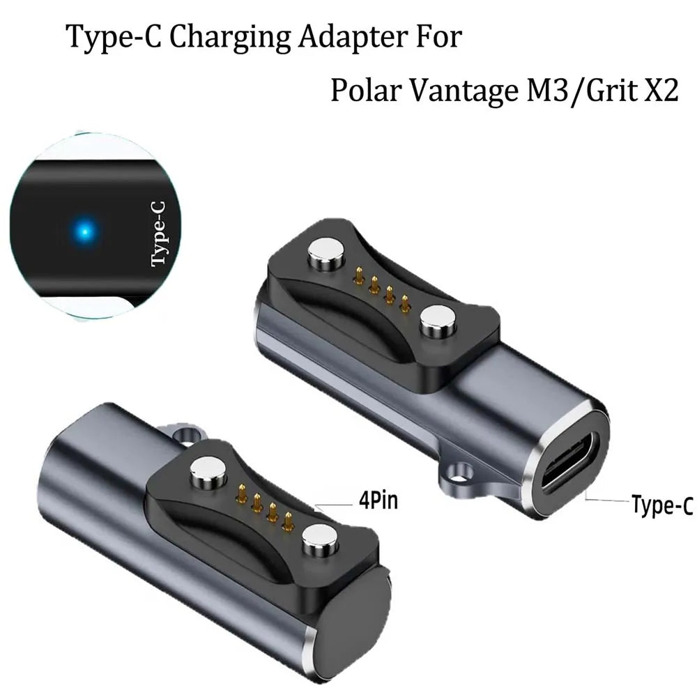USB-C Magnetic Charger Adapter for Polar Pacer, Ignite 3 & Vantage Smartwatch Charger Adapter Oasis Select