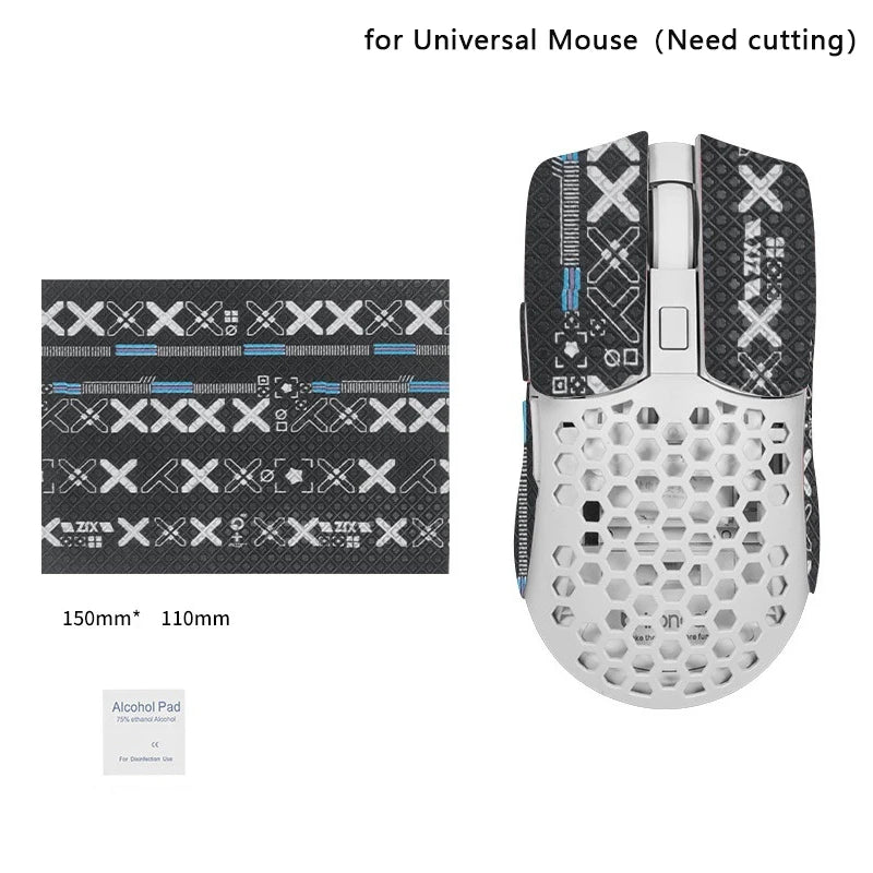 15*11cm DIY Anti-Slip Wireless Gaming Universal Style Mouse Sticker Sweat-Proof Mouse Grip Tape Wear-Resistant PC Desktop Laptop Oasis Select A1