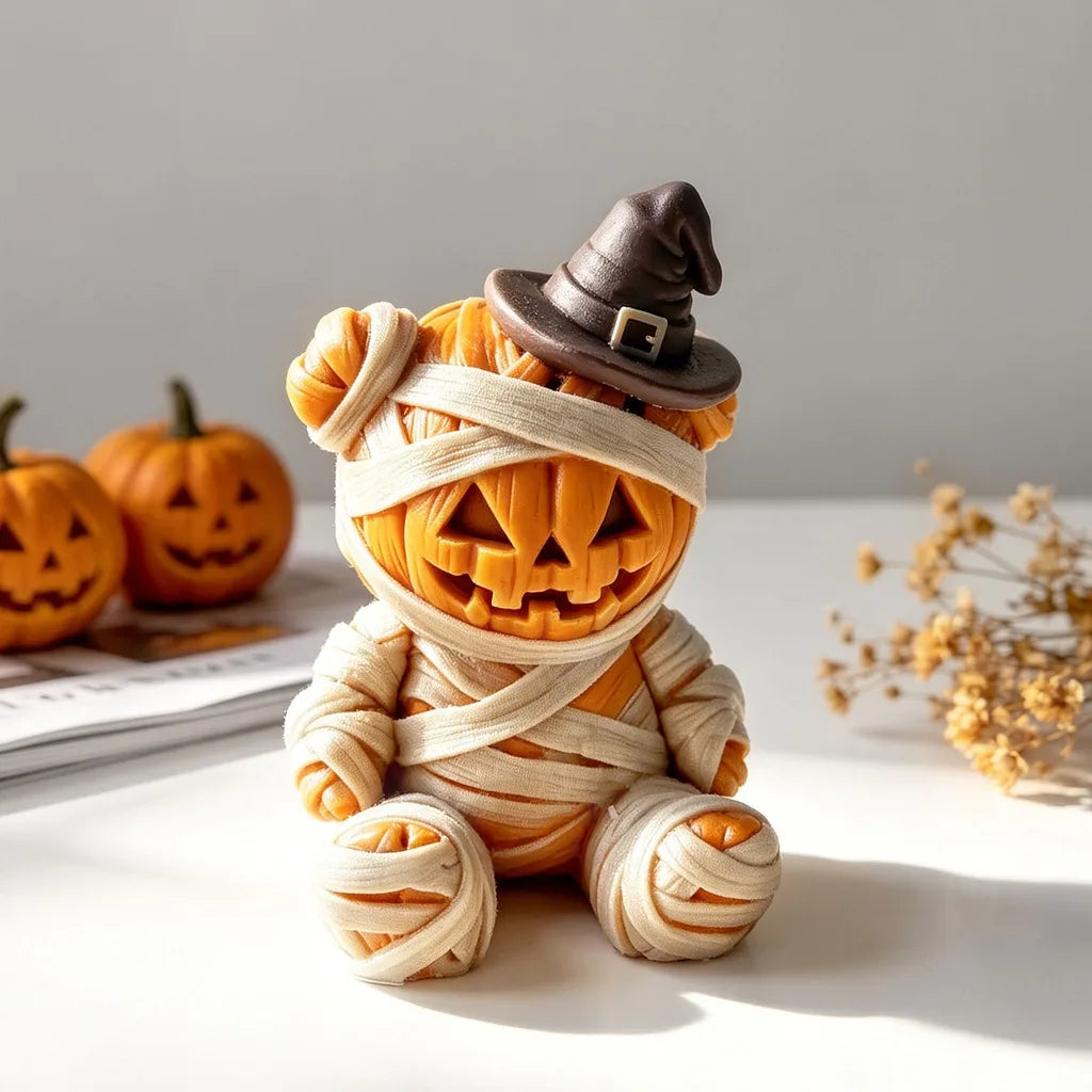 3D Silicone Candle Mold Halloween Pumpkin Mummy Bear Shape for DIY Aromatherapy Gypsum Handmade Home Decor Oasis Select