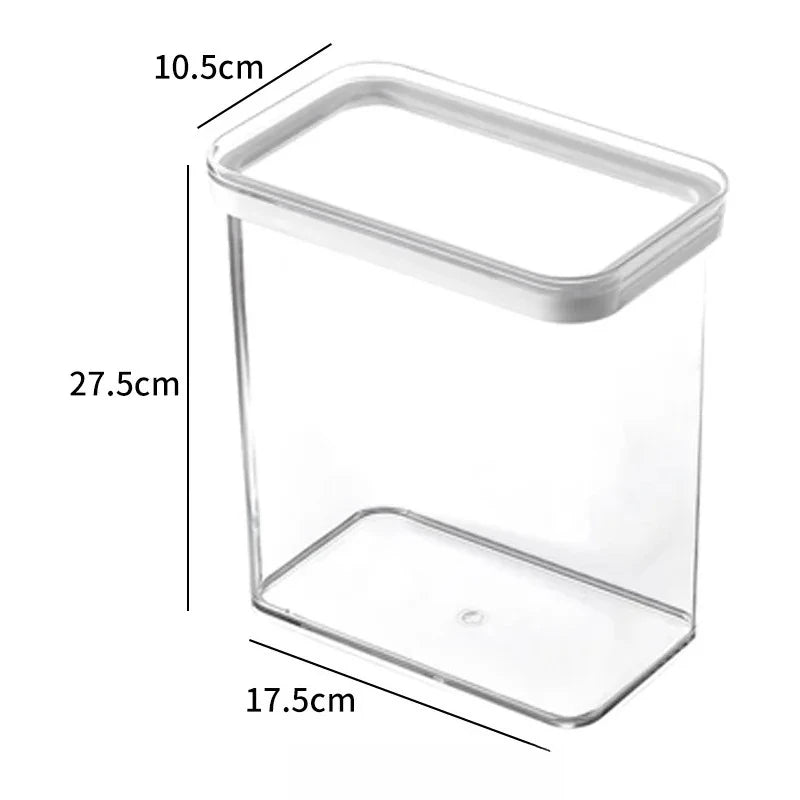 1pcs Food Grade Hanging Airtight Grain Storage Box Transparent Rectangular Moisture Proof Fresh-Keeping Container Oasis Select L