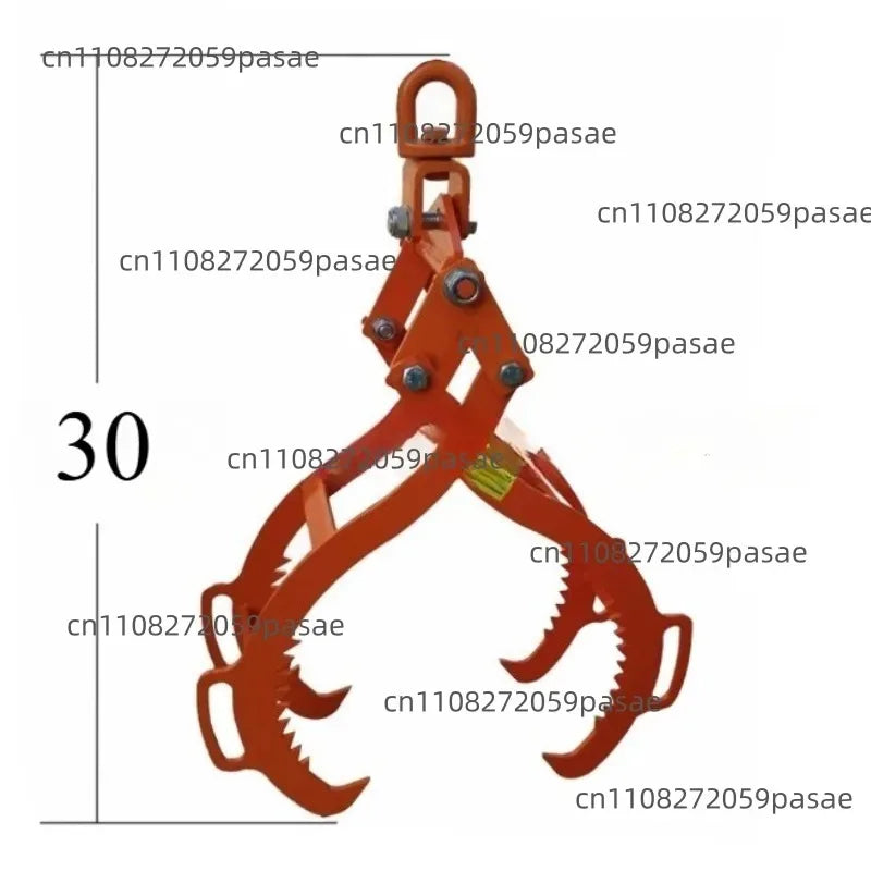 4-Claw Heavy-Duty Log Lifting Tongs – Anti-Skid Wood Clamp