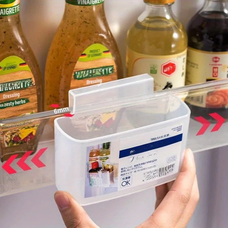Refrigerator Storage Container With Clip Clear Plastic Fridge Organizer For Cheese Slices Condiment Packets Pantry Holders Oasis Select