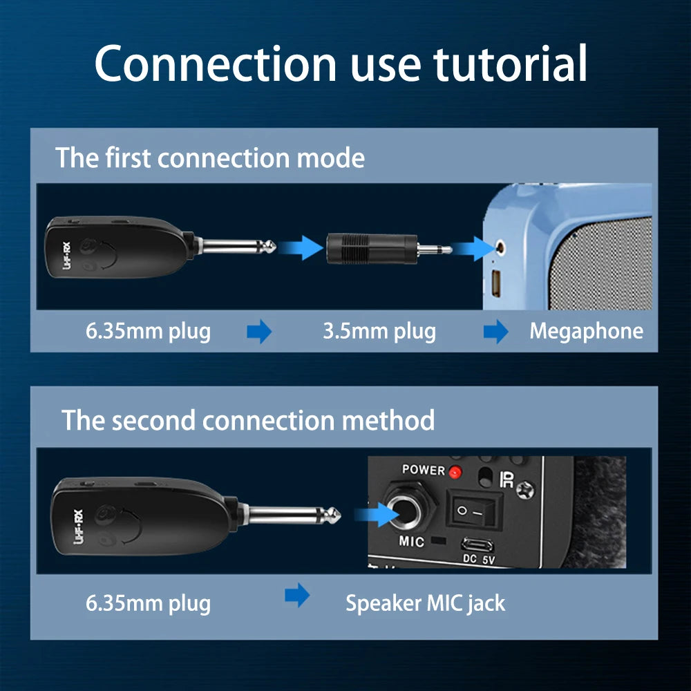 AyeBeau UHF Wireless Saxophone Microphone Kit | Transmitter & Receiver