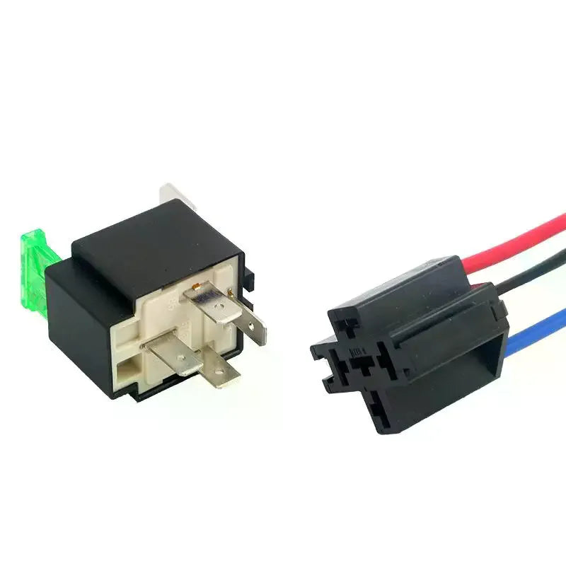 Durable 24V 4/5 Pin Car Relay; Pre-wired Sockets; Socket Base with Wires/Fuse; 30A Amp SPST Waterproof Accessories Oasis Select