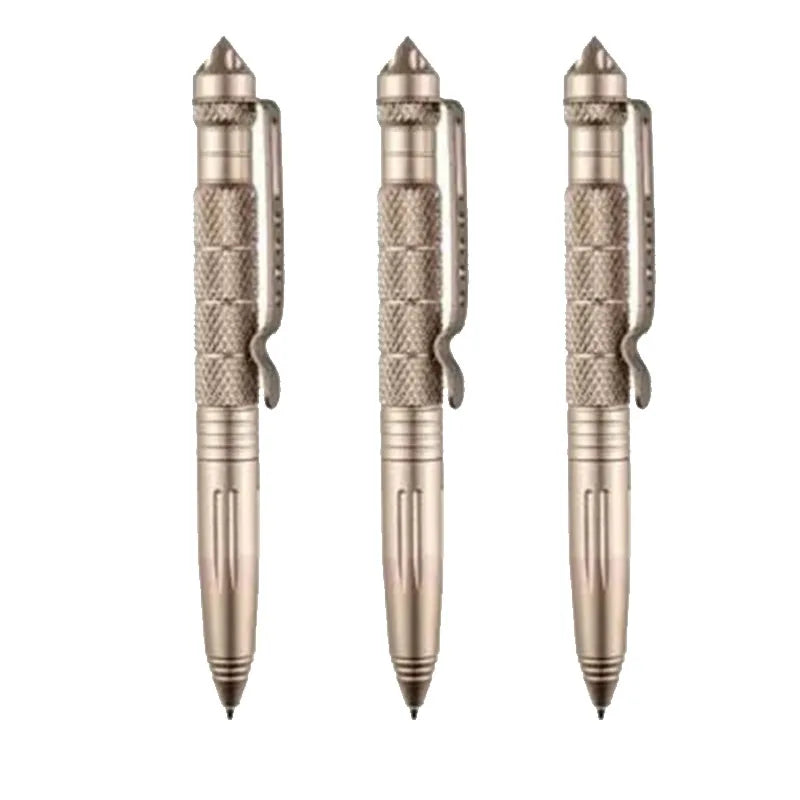 1/2/3/4pcs Tactical Pen Aviation Aluminum Emergency Glass Breakage Pen Safety Protection Survival EDC Multi-Purpose Tool Oasis Select 3pcs gold