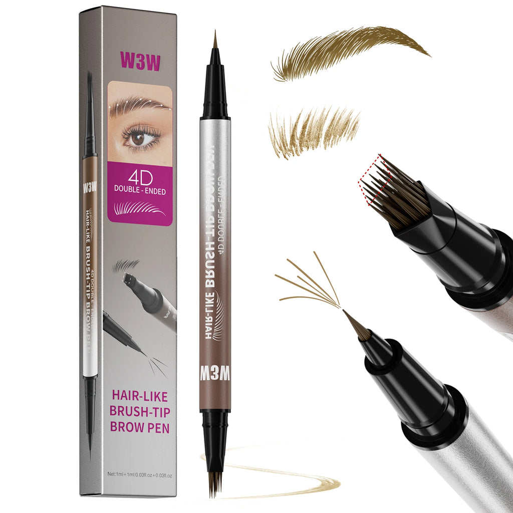 W3W 4D Microblading Eyebrow Pen – 2-in-1 Waterproof Dual-End