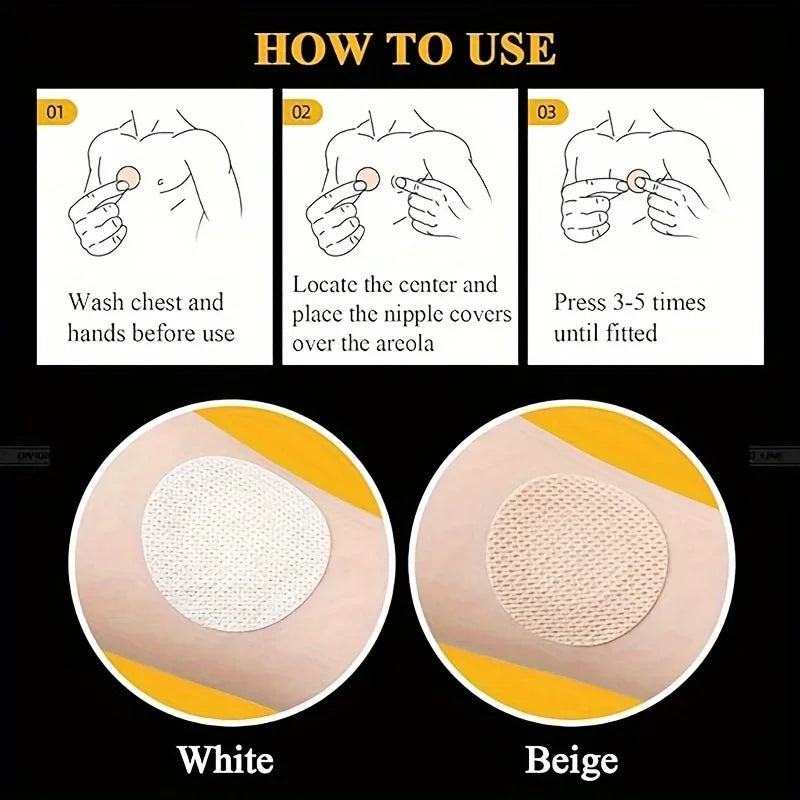 100/200 Pieces Of Disposable Nipple Covers For Men, Invisible Ultra-Thin Anti-Convex Nipple Covers For Summer, Anti-Friction For Oasis Select