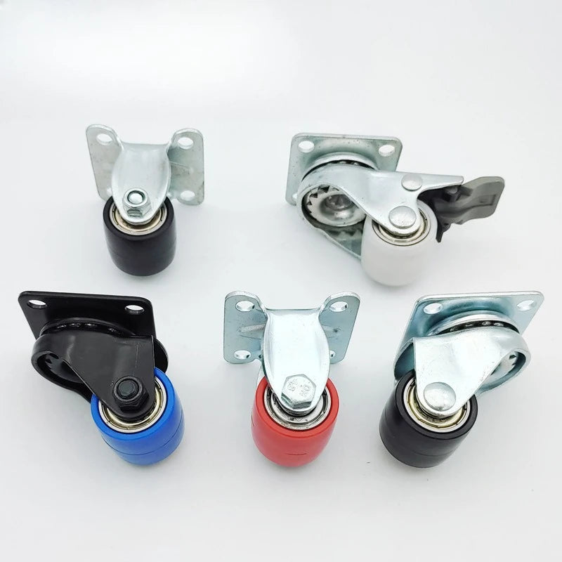 1.25inch 4 Pcs Silent Multipurpose Furniture Linear Wheel Small Wheel Castors for Workbench Shopping Carts Shelves Table Chair Oasis Select