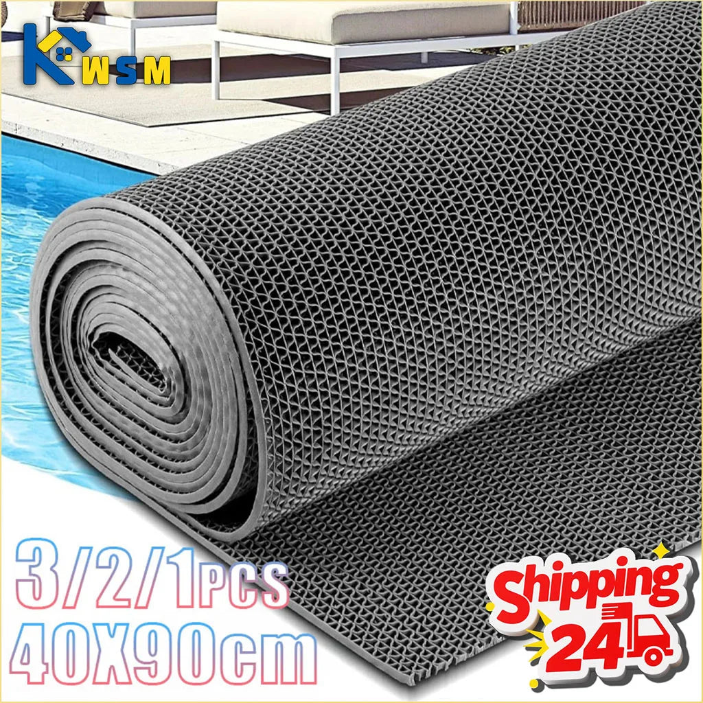 1-3PCS Hollow Out Bathroom Floor Mat Non Slip Drainage Shower Mat for Kitchen Sink Area Anti Slip Water Flow Rug Quick Dry Oasis Select
