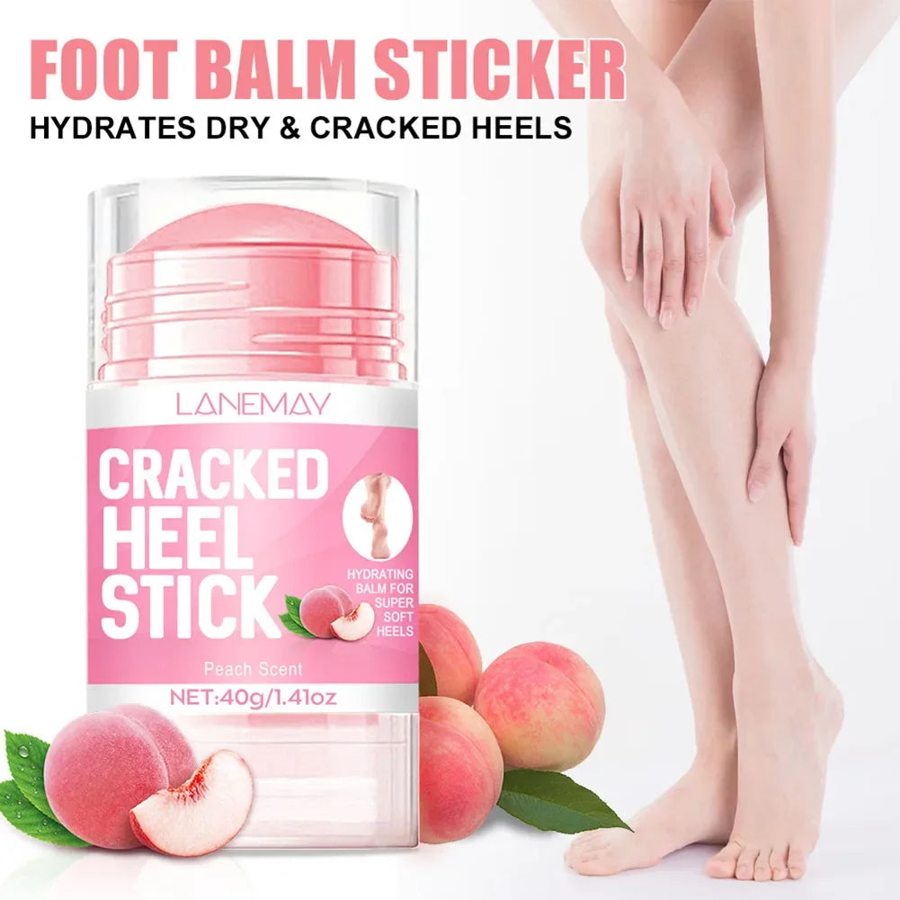 Peach Foot Balm for Dry Cracked Feet Hydrating Moisturizer with Coconut Oil Avocado Oil Aloe Softens Rough Heels Oasis Select