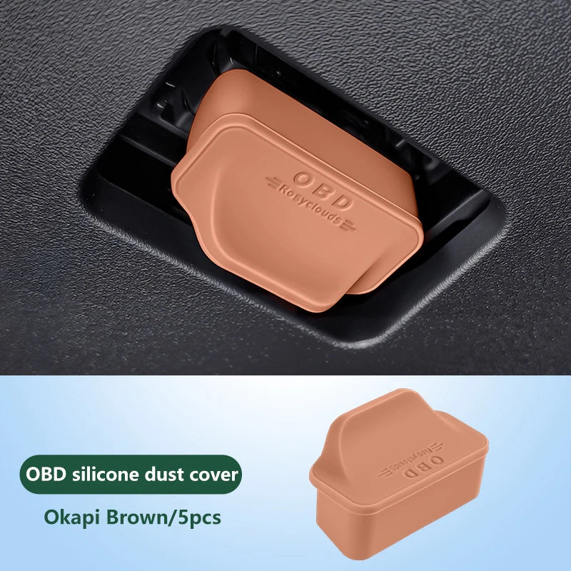 Vehicular OBD Diagnostic Connection Armor; Silica Dust Barrier Casing; Inside Ornamental Accessories Transformation Oasis Select 5pcs Brown M