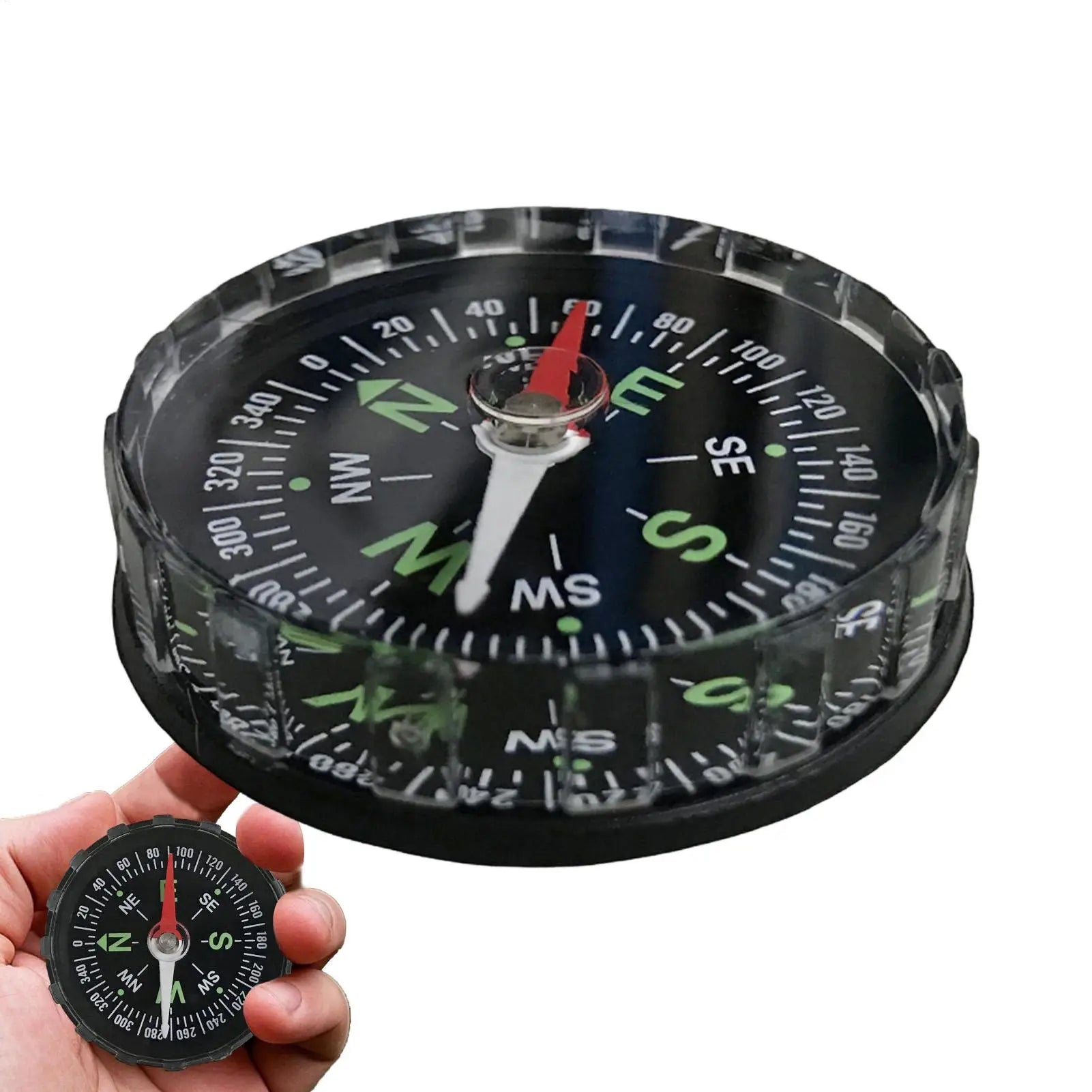 Survival Compass Portable Multifunctional Sighting Navigation Compass for Survival Traveling Mountaineering Boating Outdoor Oasis Select