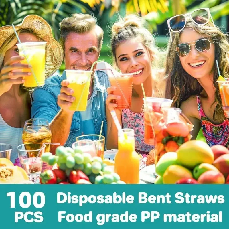Multicolor Drinking Straws Child Plastic Straws Multi-time Milk Tea Beverage Accessories Black Straw Wholesale Party Supplies Oasis Select
