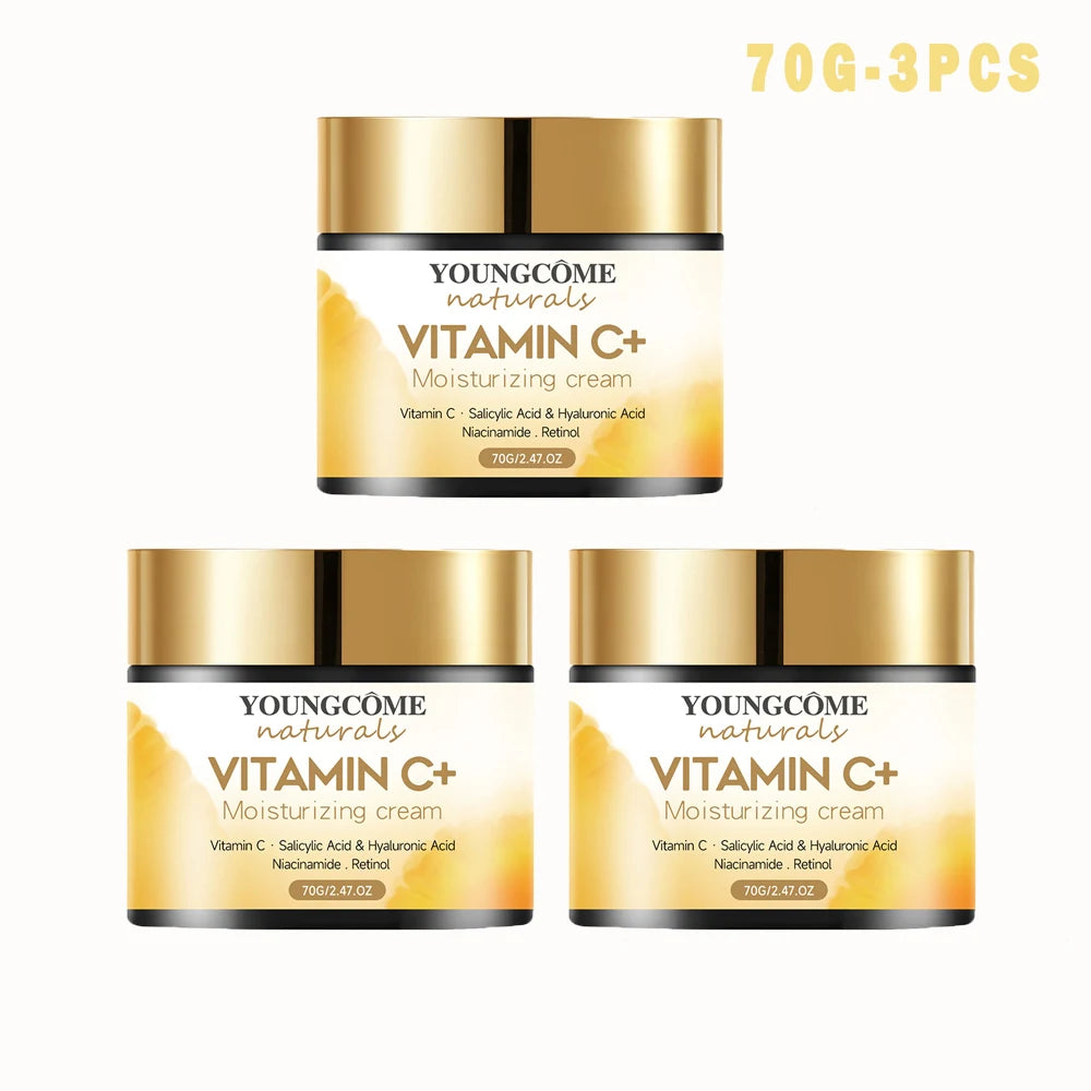 Vitamin C Face Cream & Essential Set Retinol Smooth Wrinkle Moisturizing Firming Hyaluronic Lightening Repairing Smooth Skincare Oasis Select 70g-3pcs