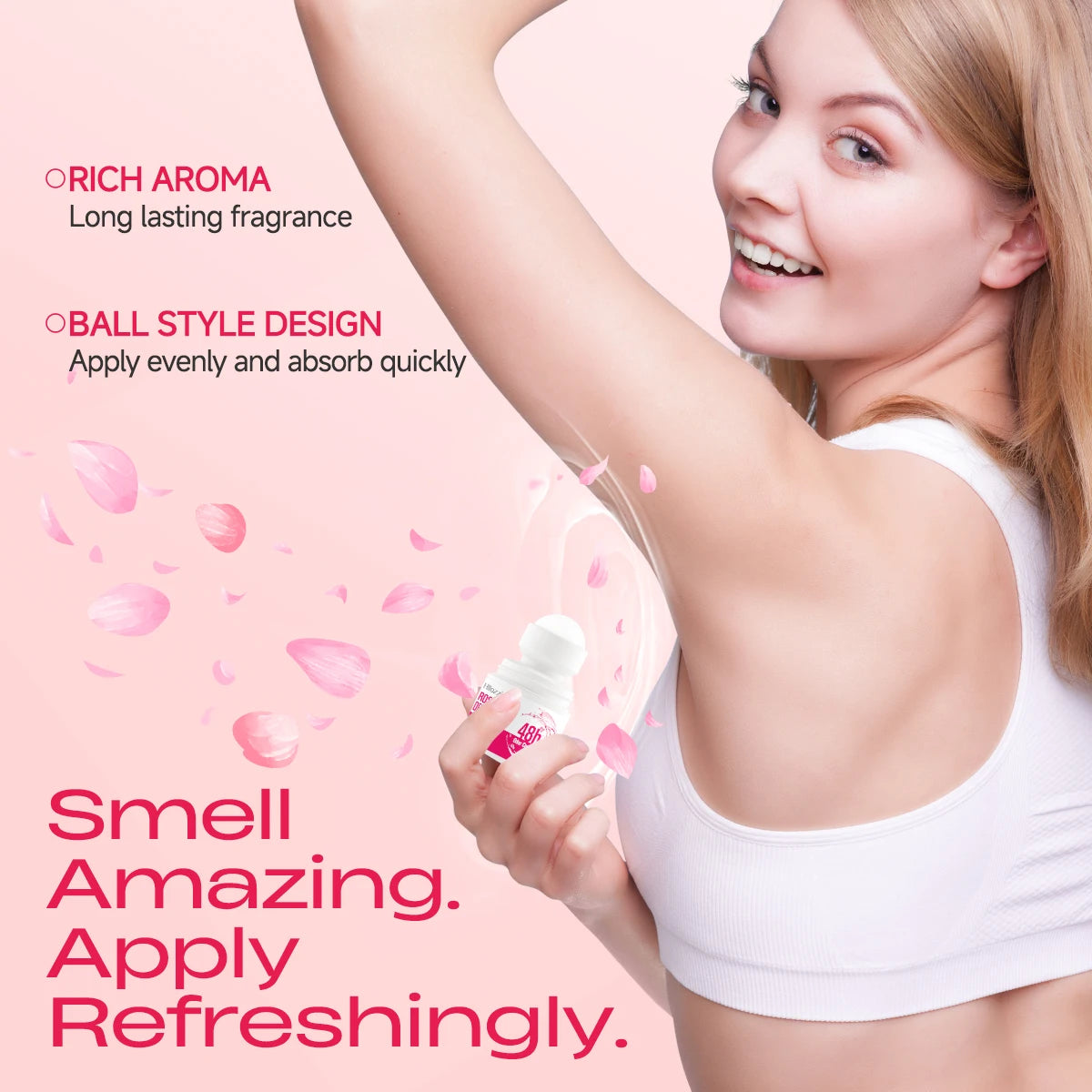 vitamin c，rose，vanilla，green tea & mint deodorant 48 hours long lasting fragrance Fruity perfume Skin care Oasis Select
