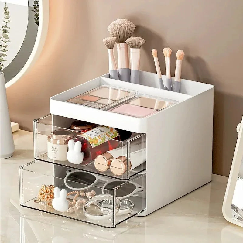1pcs Multi-Layer Desk Organizer with Drawers Pen & Stationery Storage Box Office Desktop Makeup Organizer with Elevated Stand Oasis Select
