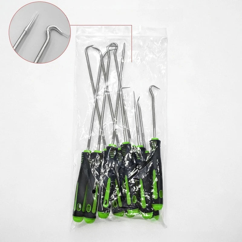 10Pcs Precision Pick and Hook Set, Car Auto Oil Seal/O-Ring Seal Gasket Pick Mini Precision Hooks Professional Puller Remover Oasis Select 10PCS Silver