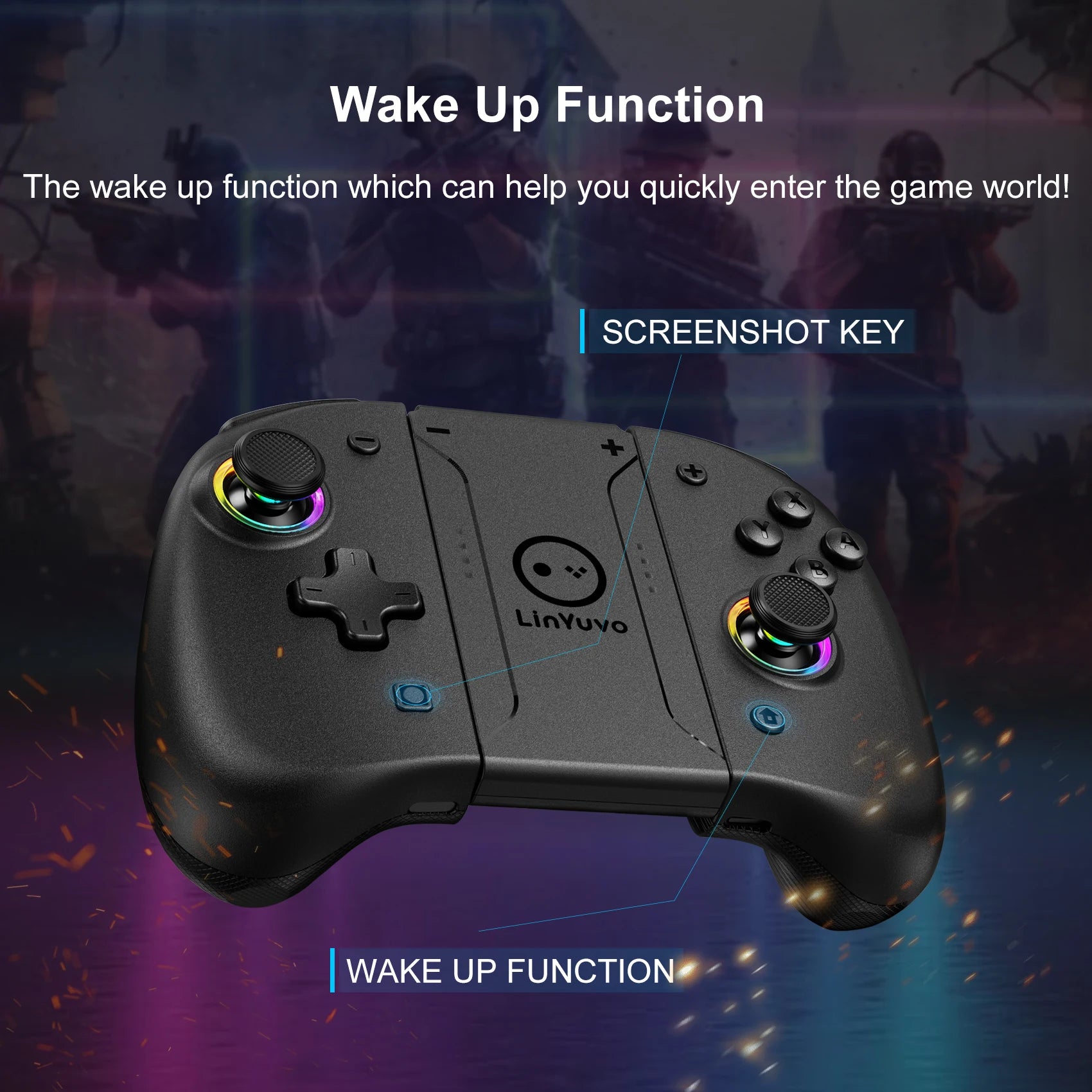 AyeBeau Nintendo Switch Wireless Controller – Hall Effect Gamepad