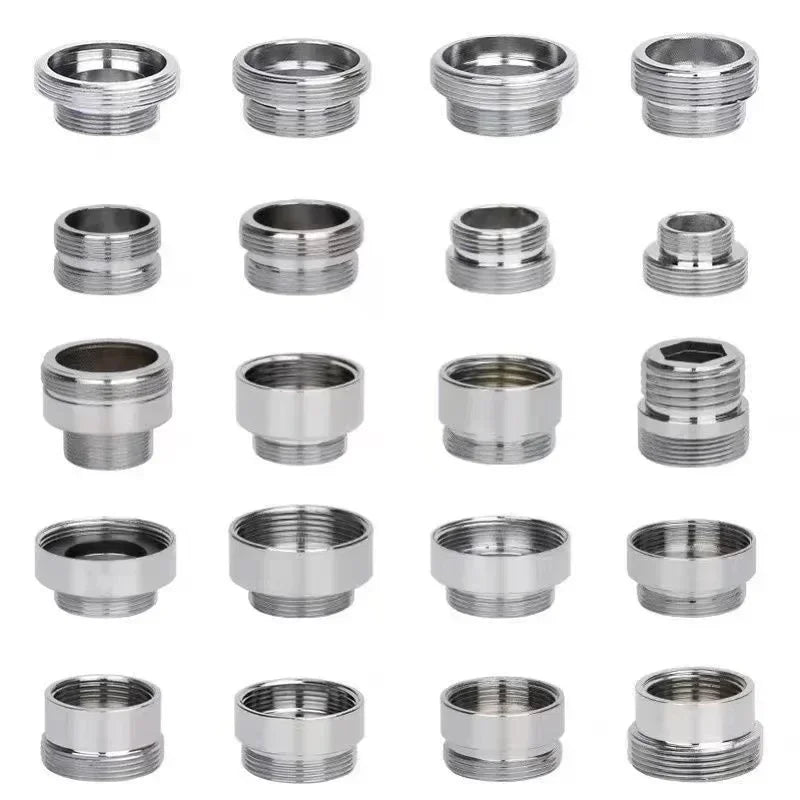 Brass Silver Water Faucet Coupler 1/2 To M16 M18 M20 M22 M24 M28 Thread Connector Fittings For Bubbler Kitchen And Bathroom Oasis Select