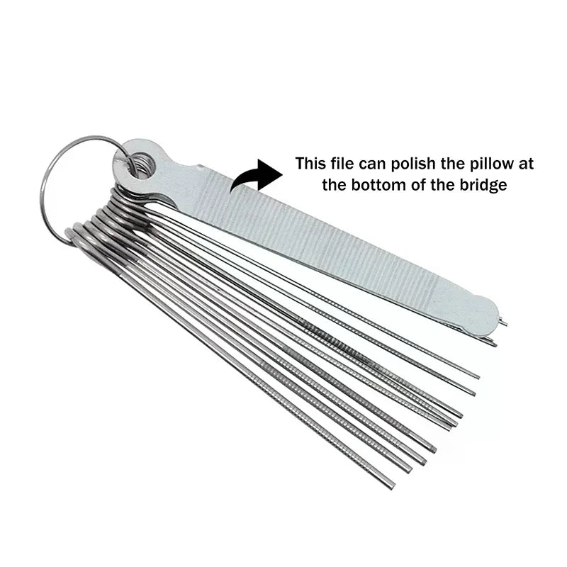 1Set Guitar Nut Slotting File Kit DIY Slot Saw Rods Filing Set Luthier Stringed Instrument Guitar Accessories Guitar Repair Tool Oasis Select