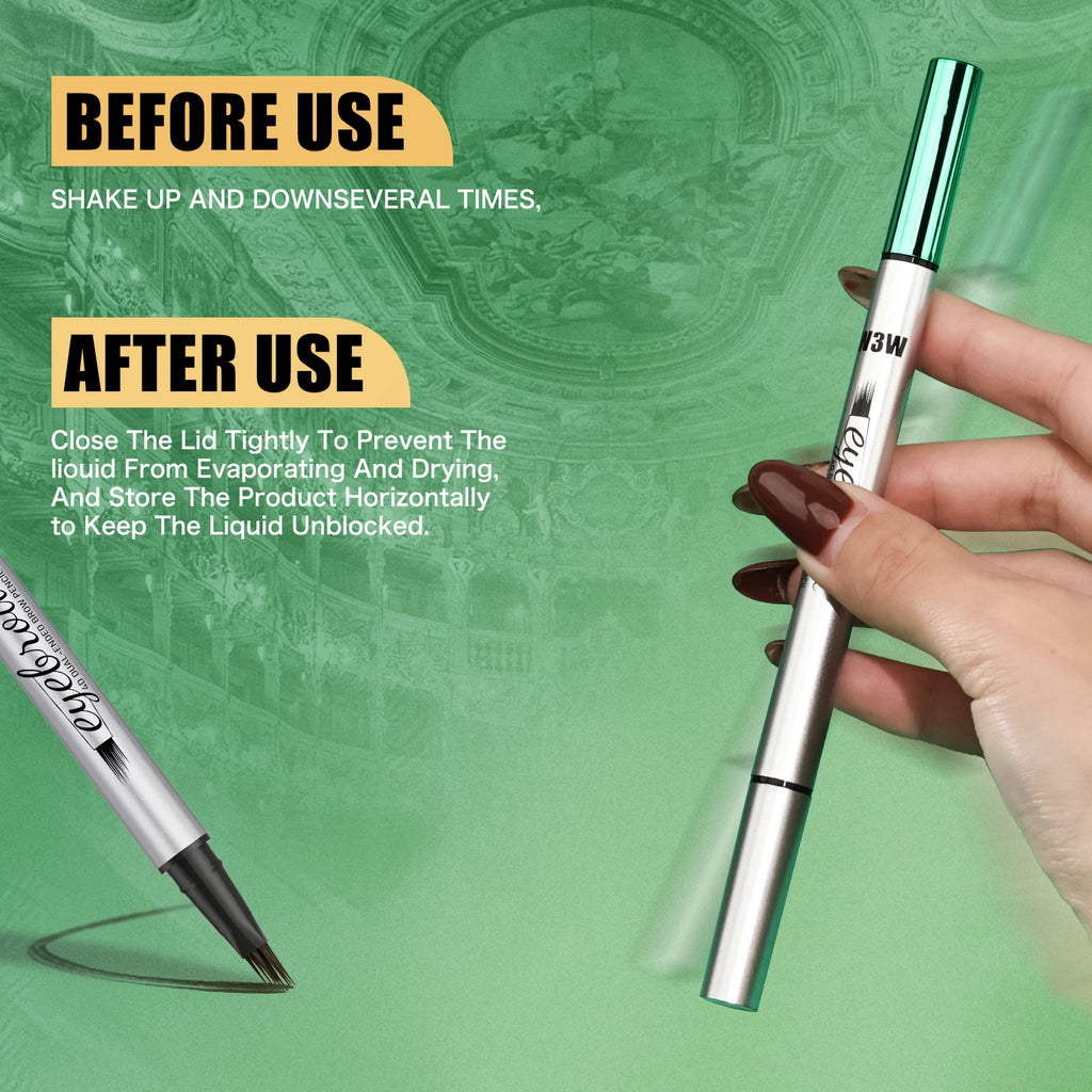 2-in-1 Waterproof Eyebrow Pencil & Eyeliner | 4D Microcarving