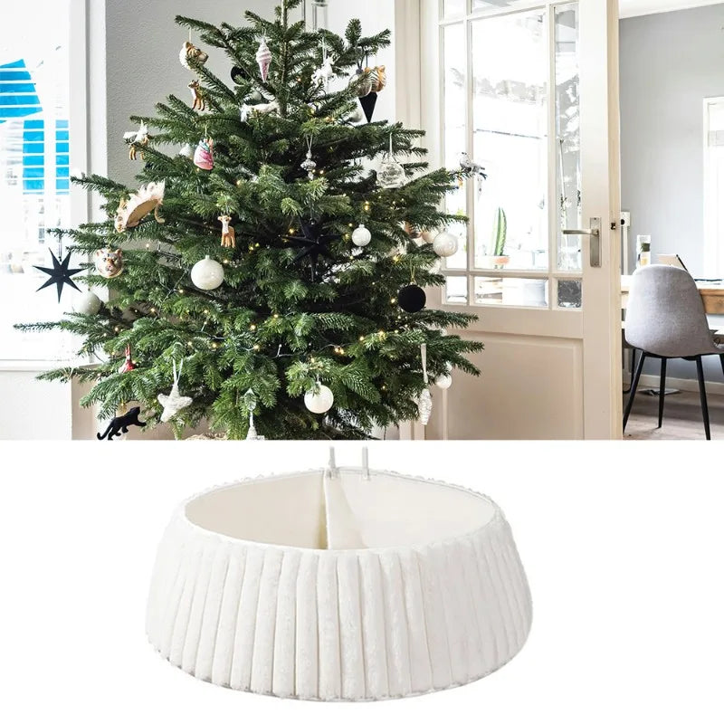 ~WISH For Christmas Tree Skirt Merry White For Christmas Tree Decoration For Christmas Tree Gift Happy New Year Decor Oasis Select White