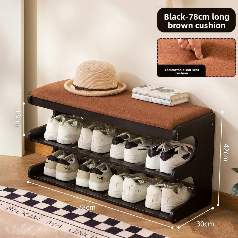 shoe changing stool at the door of the home, small apartment entering the door for storage, shoe stool entering the home Oasis Select Black 80 long