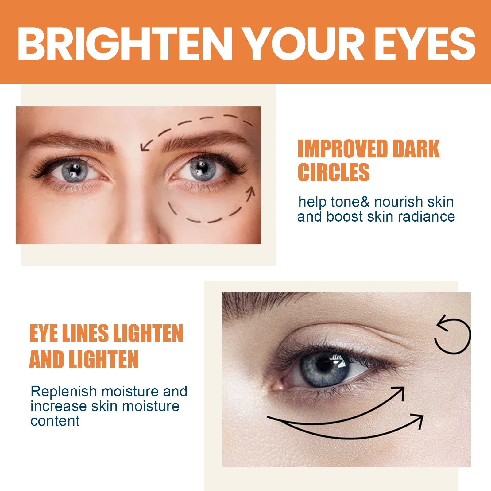 Vitamin C Eye Balm Moisturizing Eye Bag Removal Dark Circles Reduce Fine Lines Anti Puffiness Brightening Eye Cream Stick Oasis Select
